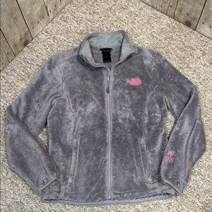 The North Face Breast Cancer Ribbon 🎀 Gray Fleece Full Zip Jacket Small